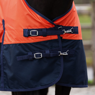 Couverture de paddock Imperial Riding Limited Summer avec couvre-cou Orange / marine