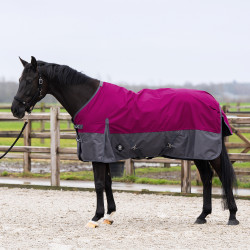 Couverture de paddock Imperial Riding Limited Summer avec couvre-cou Framboise / gris Rouge
