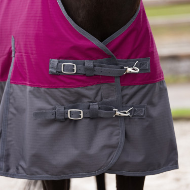Couverture de paddock Imperial Riding Limited Summer avec couvre-cou Framboise / gris Rouge