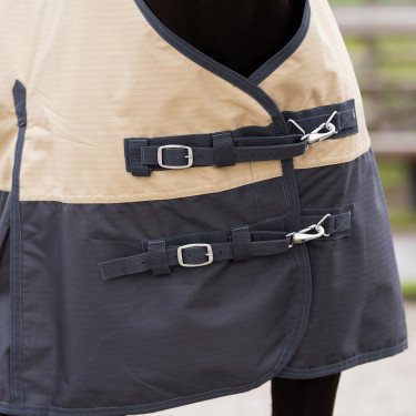 Couverture de paddock Imperial Riding Limited 100gr avec couvre-cou Beige / gris