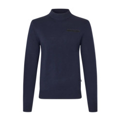 Pull tricoté à col roulé homme KLmitchel Kingsland Marine Bleu marine