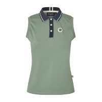 Polo sans manche femme en piqué KLLaura Kingsland Vert agave