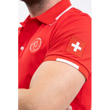 Herenpoloshirt voor ruiters Harcour Dranse – Swiss EF