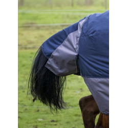 Equithème Tyrex 600 D 150G deken Marine / grijs Blauw