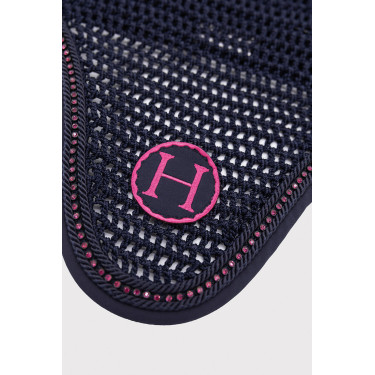 Bonnet cheval Harcour Fablir Marine / rose Bleu