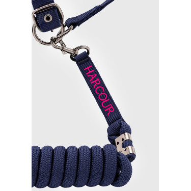 Halter en leidlijn Harcour Amour Marine / roze Blauw Halter en leidlijn Harcour Amour Marine / roze Blauw