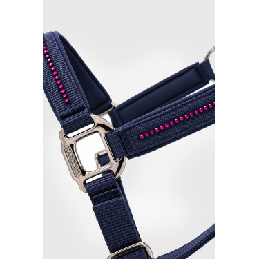Halter en leidlijn Harcour Amour Marine / roze Blauw Halter en leidlijn Harcour Amour Marine / roze Blauw