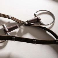 Mors à olives Velari Flex double brisure medium 18mm Blanc