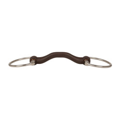 Mors à olives Velari Flex passage de langue rigide 20mm Blanc