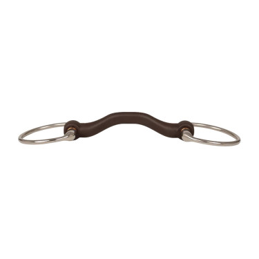 Mors à olives Velari Flex passage de langue rigide 20mm Blanc