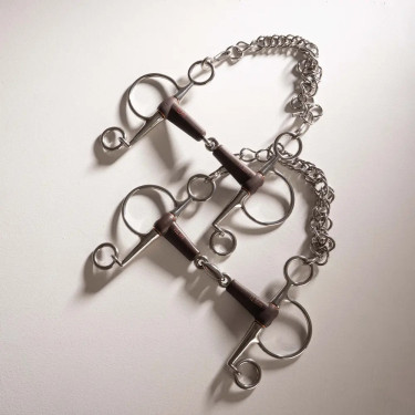 Pelham Flex dubbel gebroken kort medium 18mm 14,5cm