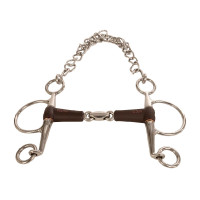 Mors Pelham court Velari Flex double brisure medium 18mm Blanc Mors Pelham court Velari Flex double brisure medium 18mm Blanc