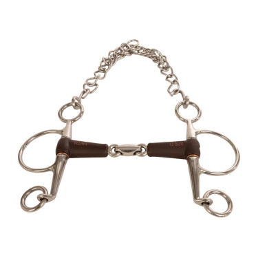 Pelham Flex dubbel gebroken kort medium 18mm 14,5cm