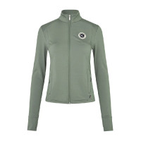 Dames microfleece vest met rits KLLucy Kingsland Smaragdgroen