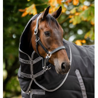 Couvre-cou d’écurie Rambo 200 g Horseware Noir / orage / gris argent