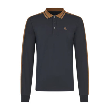 Polo en piqué à manches longues homme KLmarco  Kingsland Marine Bleu marine