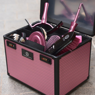 Poetskoffer Imperial Riding Shiny Donker mauve Roze Poetskoffer Imperial Riding Shiny Donker mauve Roze