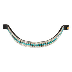 Frontal Blue Crystal en cuir Equestro Great blue