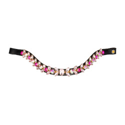 Frontal Northern Lights Crystal en cuir Equestro Aurores boréales