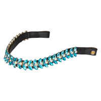 Frondel Blue Jets Crystal in leer Equestro Blauwe jets