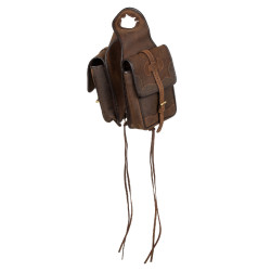 Sacoches de selle western en cuir Pool's Marron foncé