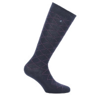 Chaussettes Equithème Résille Marine / rose Bleu