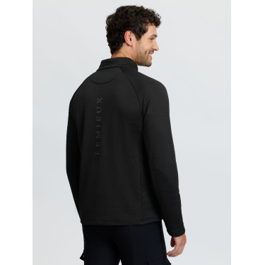 Heren Mid Layer met kwartsrits Zwart LeMieux