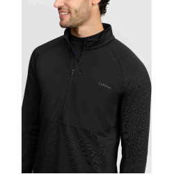 Heren Mid Layer met kwartsrits Zwart LeMieux
