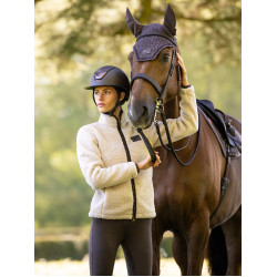 Veste zippée en polaire sherpa Heritage Stone LeMieux Stone Gris