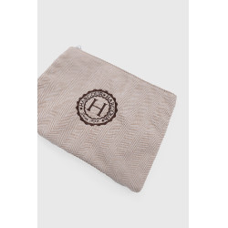 Pochette Harcour Cachou Chevron