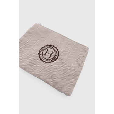 Pochette Harcour Cachou Chevron