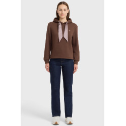 Celia Harcour hoodie met capuchon dames Kastanje Bruin