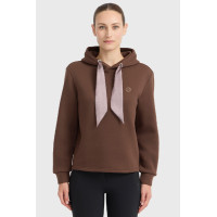 Celia Harcour hoodie met capuchon dames Kastanje Bruin