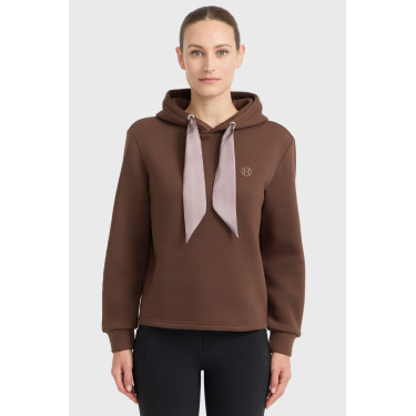 Celia Harcour hoodie met capuchon dames Kastanje Bruin