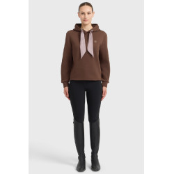Celia Harcour hoodie met capuchon dames Kastanje Bruin