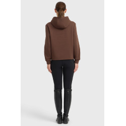 Celia Harcour hoodie met capuchon dames Kastanje Bruin