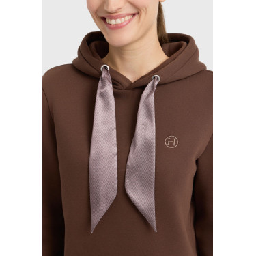 Sweat à capuche Harcour femme Celia Châtaigne Marron