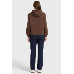 Sweat à capuche Harcour femme Celia Châtaigne Marron