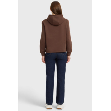 Sweat à capuche Harcour femme Celia Châtaigne Marron