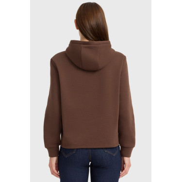 Celia Harcour hoodie met capuchon dames Kastanje Bruin