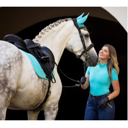 Tapis LeMieux Suede Dressage Square Azure Bleu Tapis LeMieux Suede Dressage Square Azure Bleu