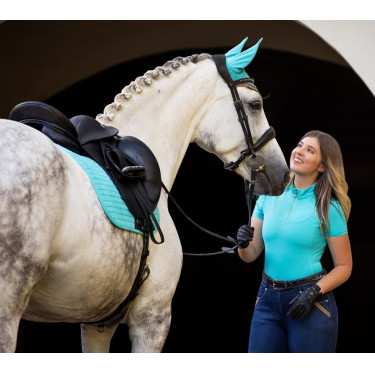 Tapis LeMieux Suede Dressage Square Azure Bleu Tapis LeMieux Suede Dressage Square Azure Bleu