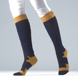 Sokken Flags & Cup uniseks Emo Marine / honingkleurig Blauw