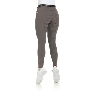 Broek Equithème Gizel siliconen zitvlak Taupe Bruin