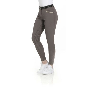 Broek Equithème Gizel siliconen zitvlak Taupe Bruin Broek Equithème Gizel siliconen zitvlak Taupe Bruin