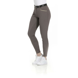 Pantalon Equithème Gizel fond silicone Taupe Marron Pantalon Equithème Gizel fond silicone Taupe Marron