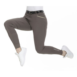 Broek Equithème Gizel siliconen zitvlak Taupe Bruin Broek Equithème Gizel siliconen zitvlak Taupe Bruin