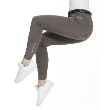 Broek Equithème Gizel siliconen zitvlak Taupe Bruin Broek Equithème Gizel siliconen zitvlak Taupe Bruin