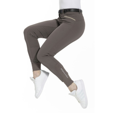Broek Equithème Gizel siliconen zitvlak Taupe Bruin Broek Equithème Gizel siliconen zitvlak Taupe Bruin