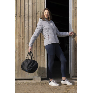Gewatteerde jas Equithème Lara Gemêleerd grijs